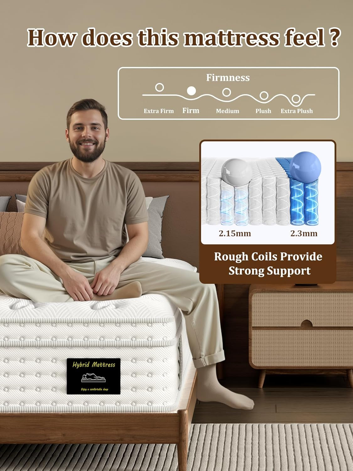 King Hybrid Mattress Super Premium Cooling Memory Foam-2
