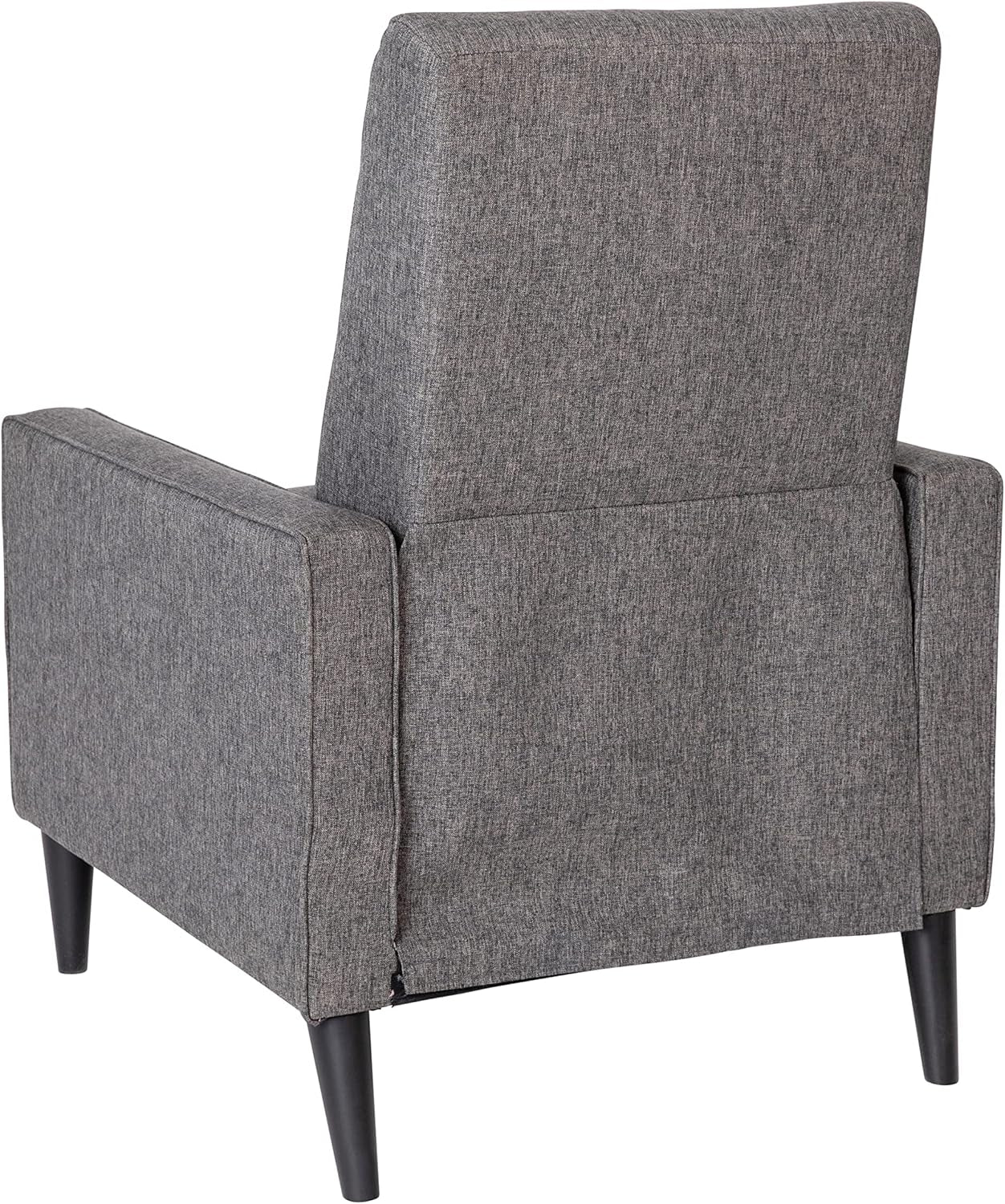 Ezra Pushback Recliner Gray Fabric Mid Century Modern-4
