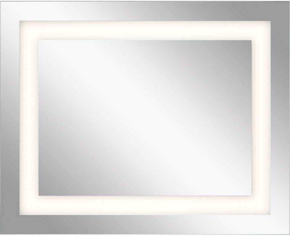 LED Backlit Mirror Chrome 30x24 Inch Vanity Mirror-1